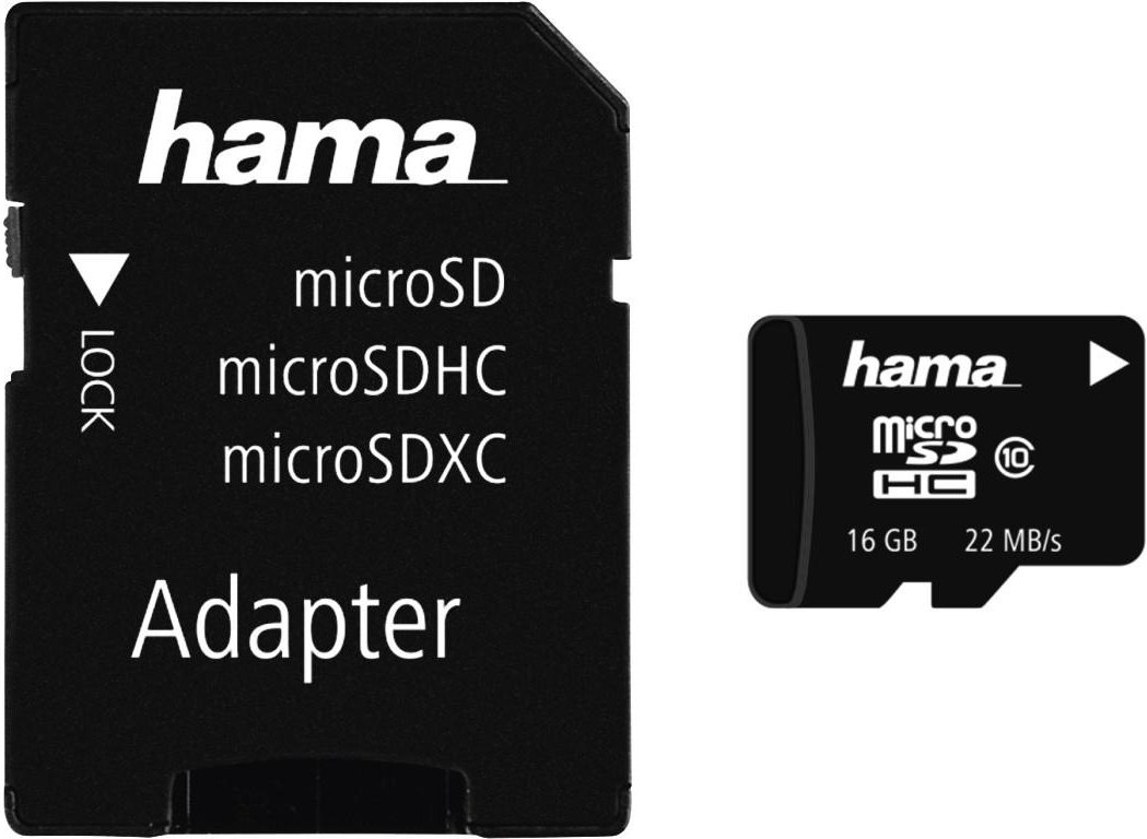 microSDHC 16GB Class 10 22MB/s + Adapter / Mobile (00108085)