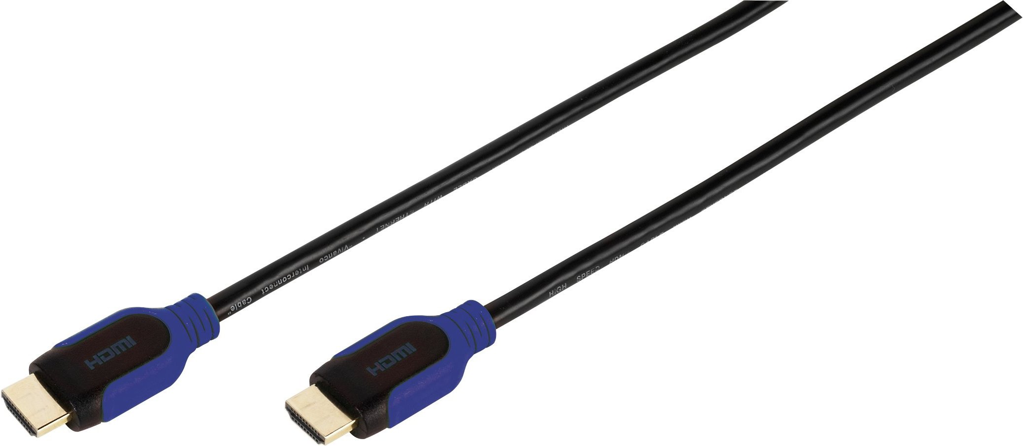 High Speed HDMI® Kabel mit Ethernet, 5m blau (42964)