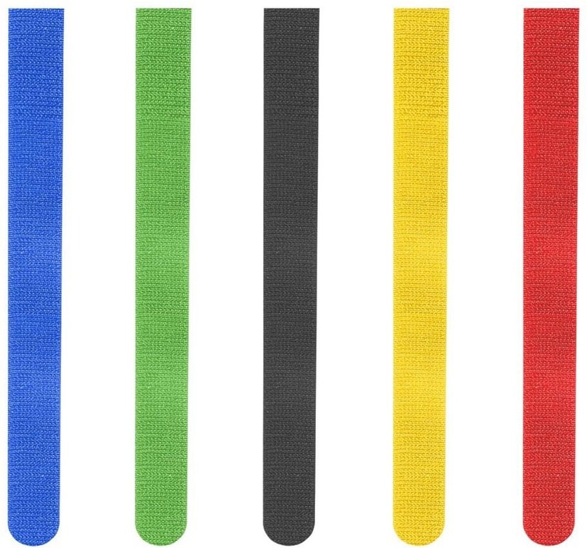 Klettbinder, wiederverwendbar, 16 x 215 mm, farbig, 5 Stück (00221004)