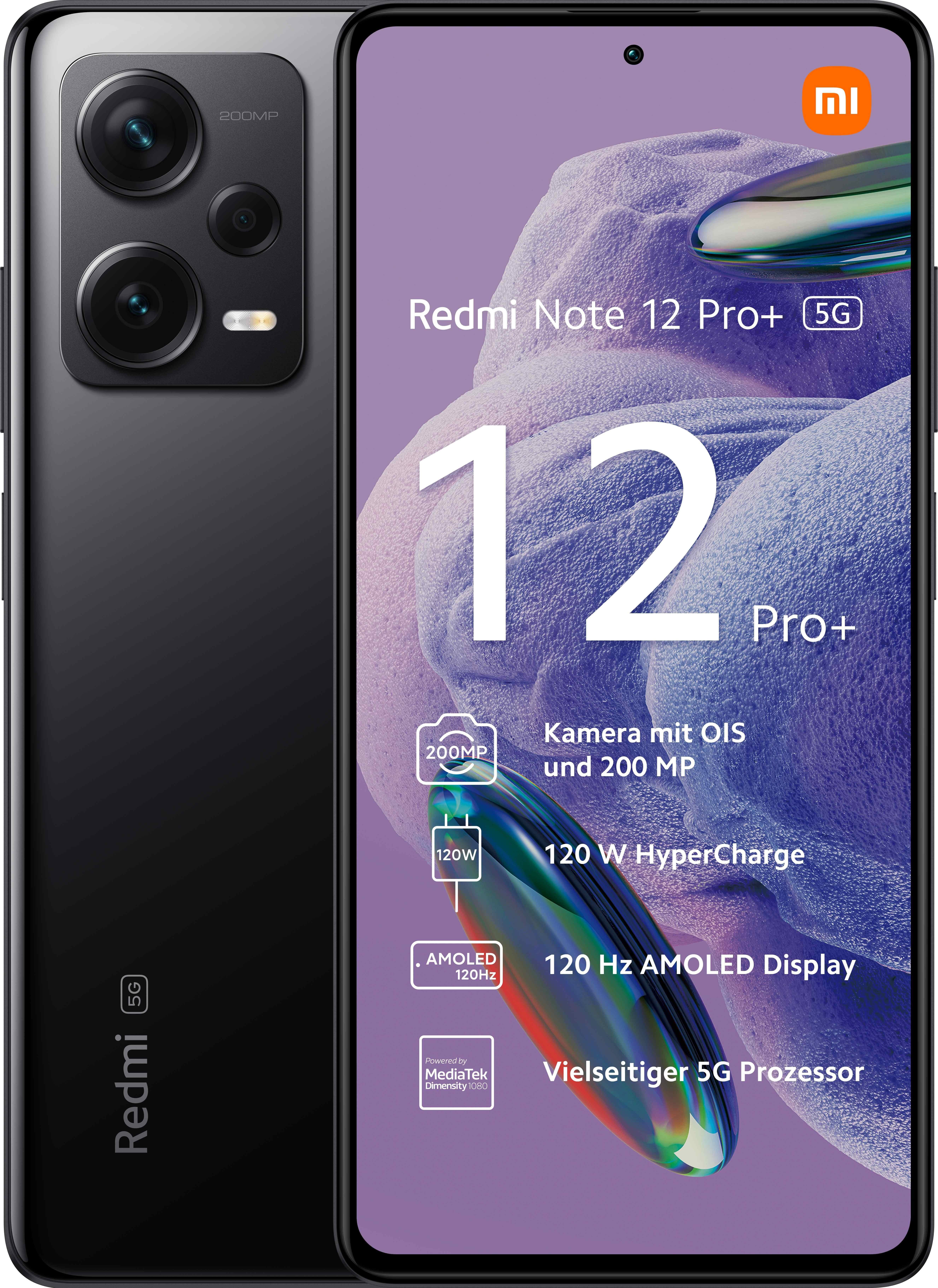 Redmi Note 12 Pro+ 5G 8GB + 256GB Midnight Black Smartphone