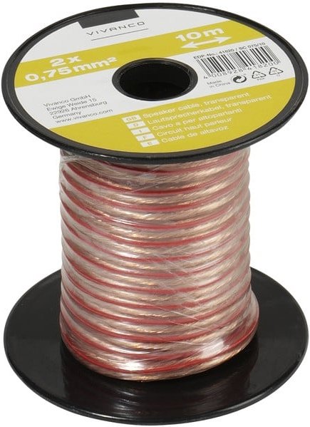 Lautsprecherkabel auf Minispule, 2x 0,75 mm², 10m (46820)