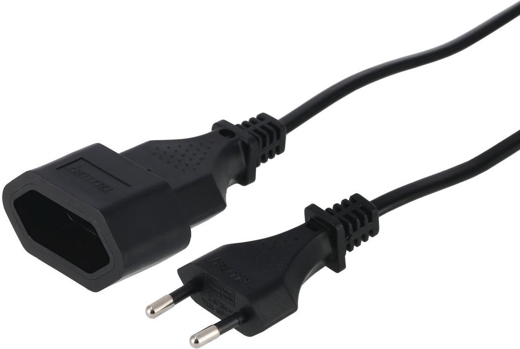 Verlängerungskabel mit Eurostecker, für innen, 3 m, Schwarz (00137278)