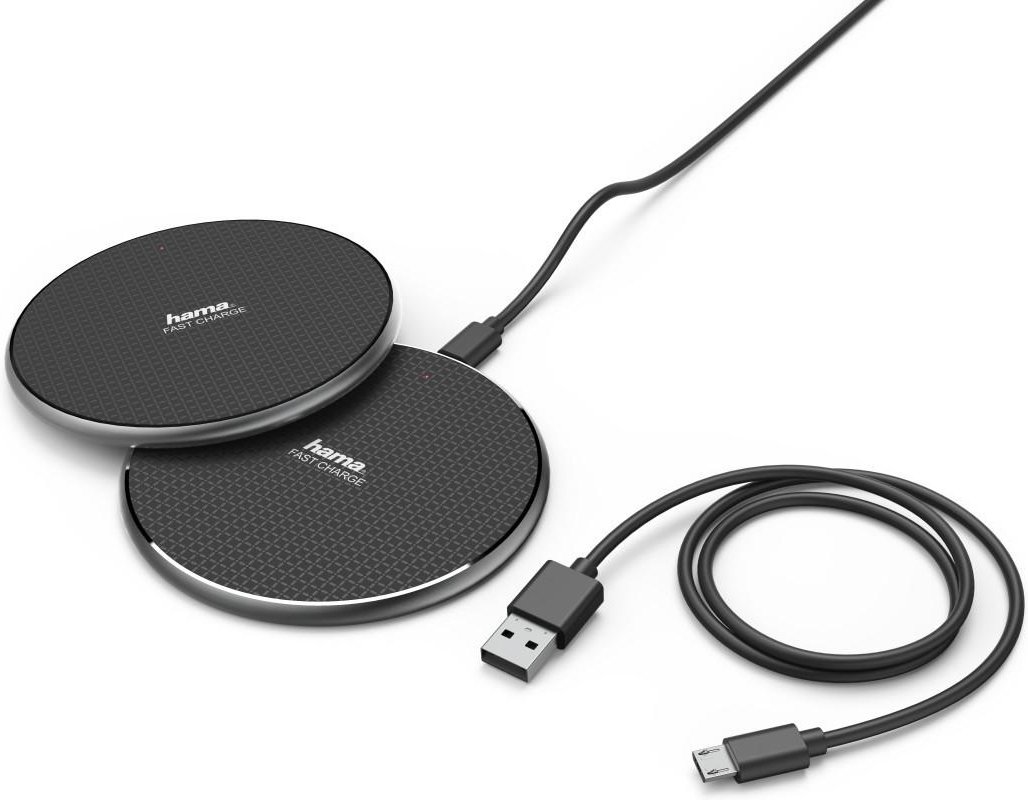 Kabelloses Ladegerät "QI-FC10", 2er-Set, Schwarz (00188321)