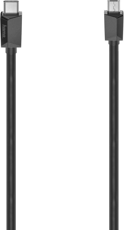 USB-C-Kabel, USB-C-Stecker - Micro-USB-Stecker, USB 2.0, 480 Mbit/s, 0,75 m (00200644)