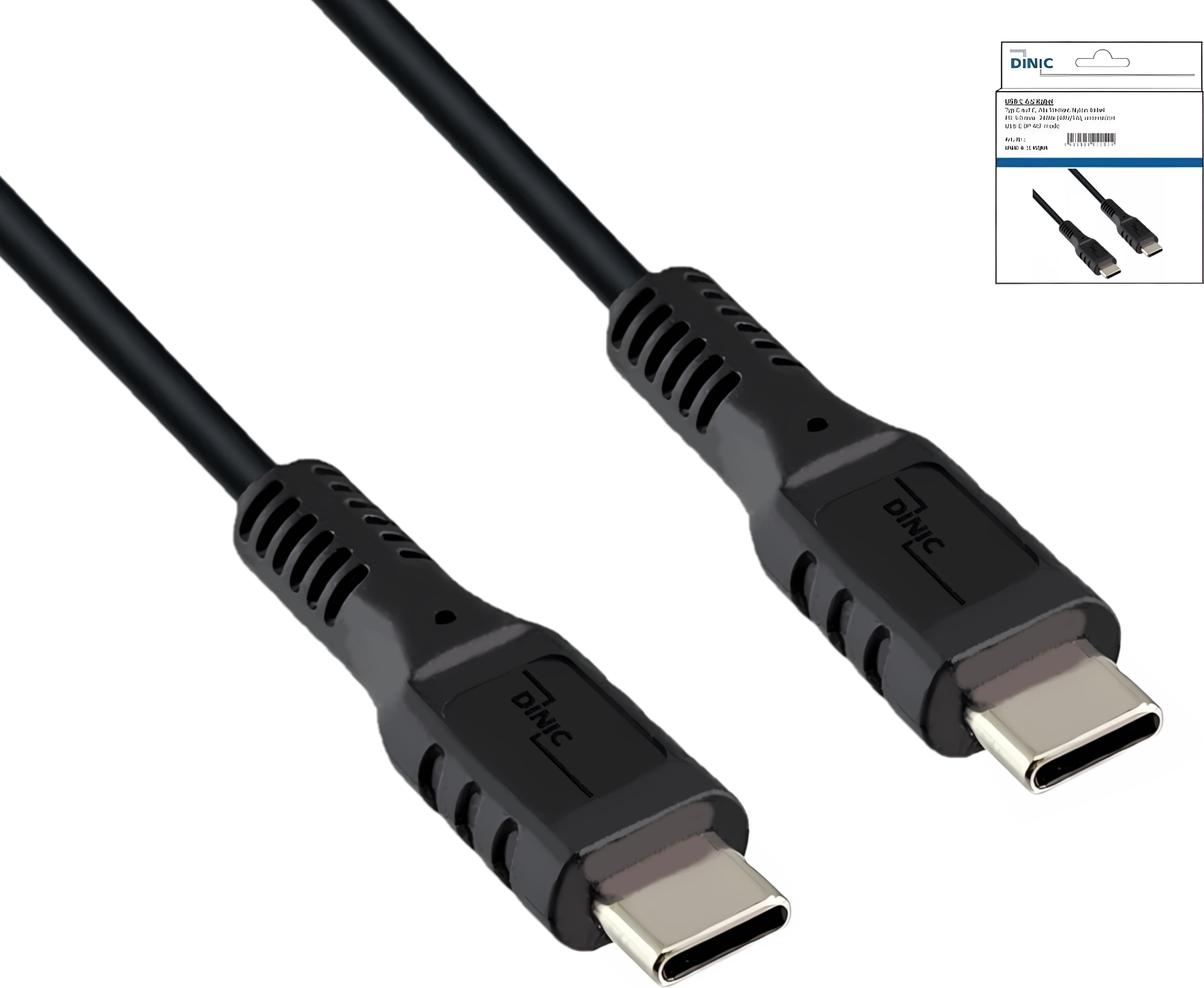 USB Typ C auf C Ladekabel, 2x USB Typ C Stecker, 60W, schwarz, 2m