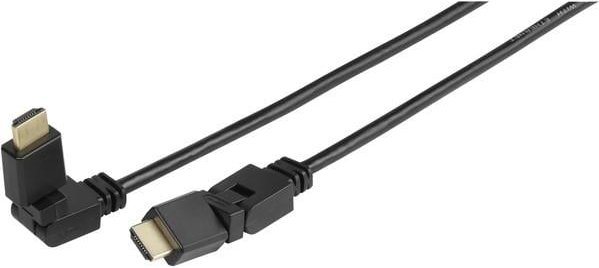 High Speed HDMI® Kabel mit Ethernet, 2x 360 Grad HDMI® A Stecker, 1,5 m (47169)