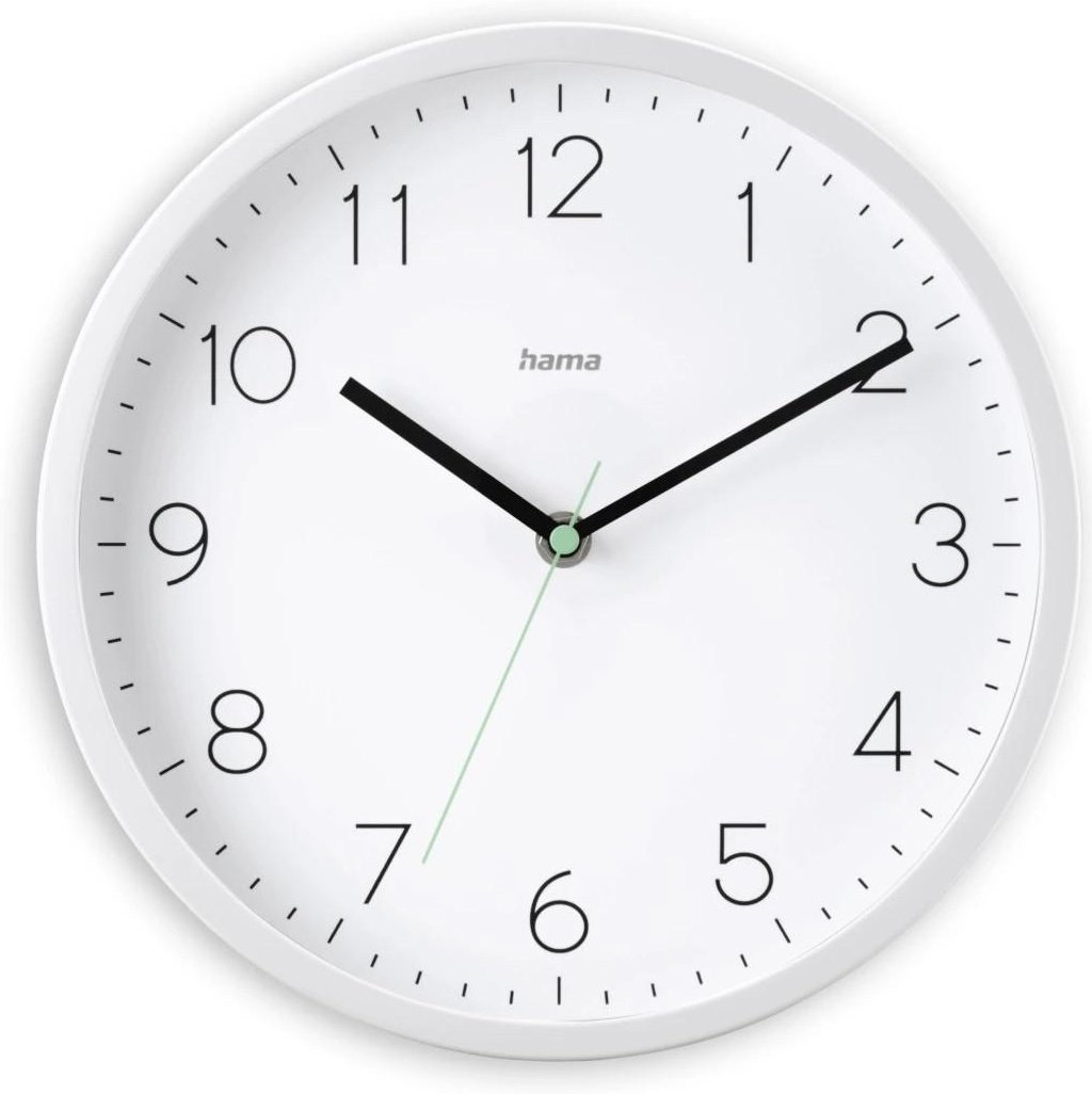 DCF-Funkwanduhr "Menorca", analog, Ø 25 cm, Weiß (00222241)