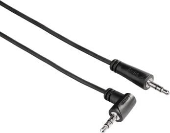 Audio-Kabel, 3,5-mm-Klinken-St. 90° - 3,5-mm-Klinken-St., Stereo, 0,5 m (00122311)
