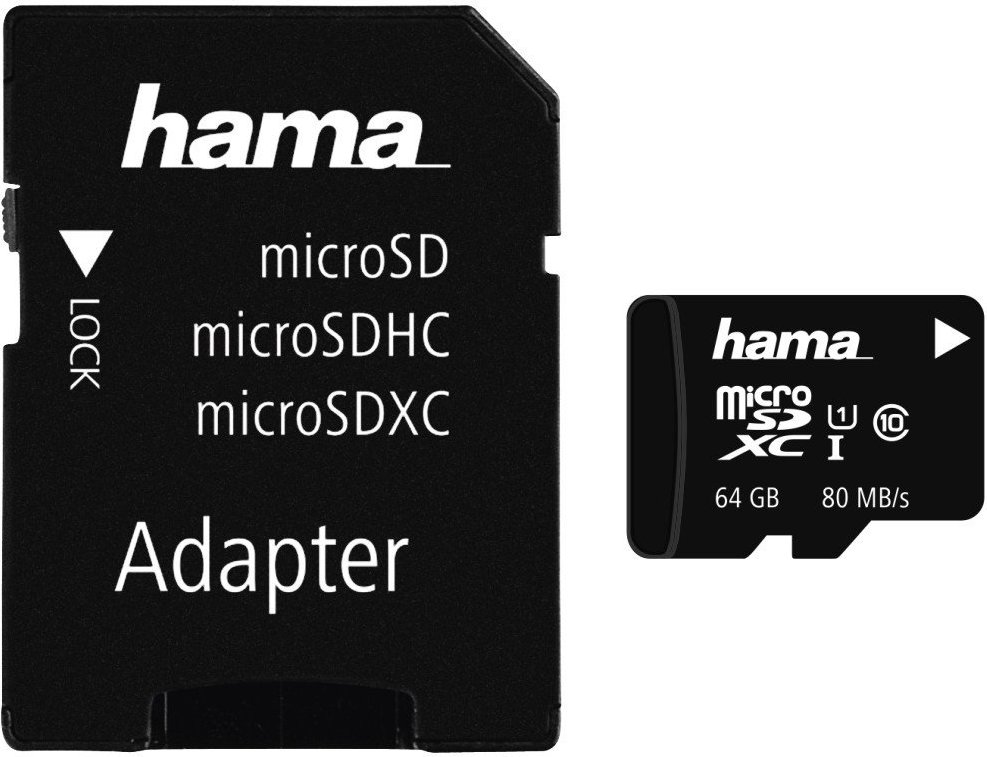 microSDXC 64GB Class 10 UHS-I 80MB/s + Adapter/Foto (00124152)