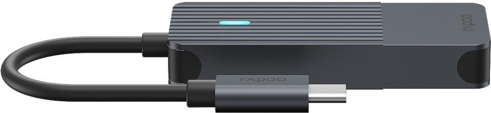 USB-C Hub "UCH-4002", USB-C auf USB-C, Grau (00217696)