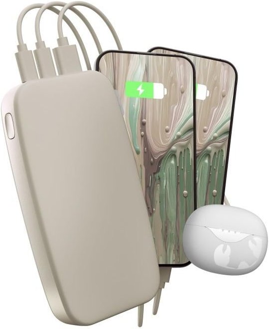 Powerbank 24000mAh USB-C, Ultra Fast Charging, 20W PD, Silky Sand (00231831)