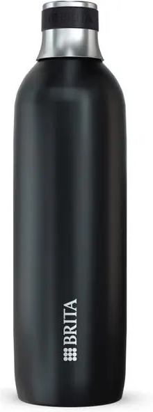 Edelstahlflasche schwarz (1l) für sodaTRIO Wassersprudler