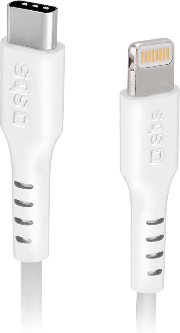 Daten- und Ladekabel, USB-C auf Lightning, 2 m, Weiß