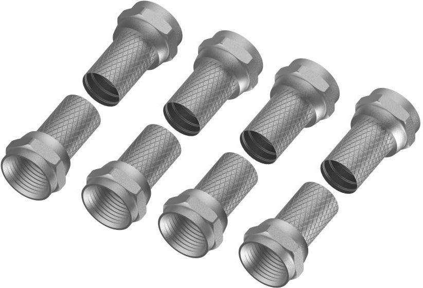 F-Stecker, 7,0 mm, schraubbar, 8 Stück (00205318)