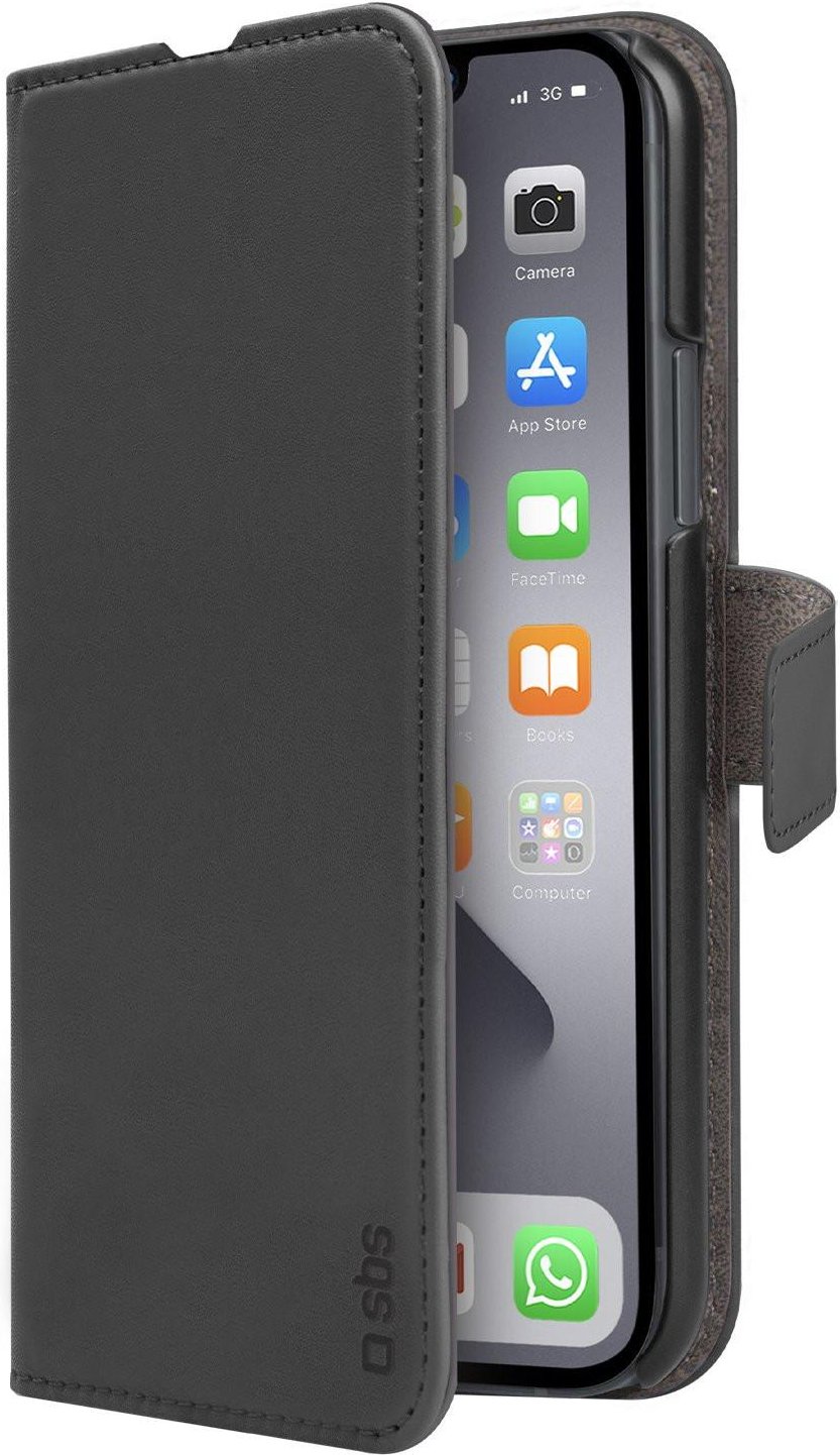 Book Case Wallet für iPhone 13 mit Standfunktion, Schwarz