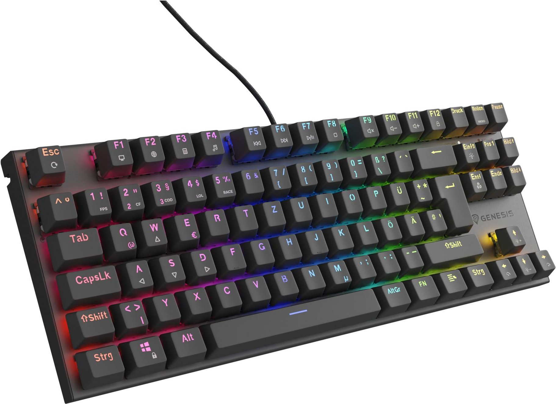 Thor 303 TKL Gaming-Tastatur, Schwarz