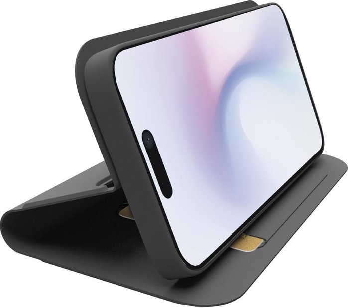 Klapphülle mit Ständer und Soft-Touch-Oberfläche für das iPhone 16 Pro Max, Schwarz