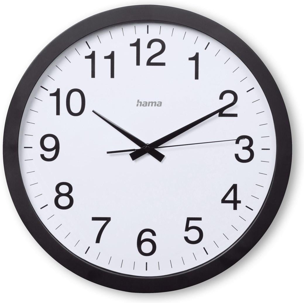 Wanduhr "Aruba", Ø 40 cm, ohne Ticken, Schwarz (00185876)