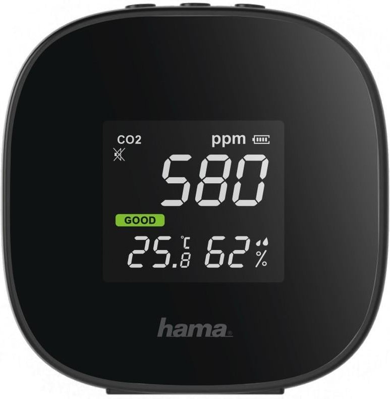 Luftqualitätsmessgerät "Safe", CO2-, Temperatur-, Luftfeuchtigkeitsmessung (00186434)