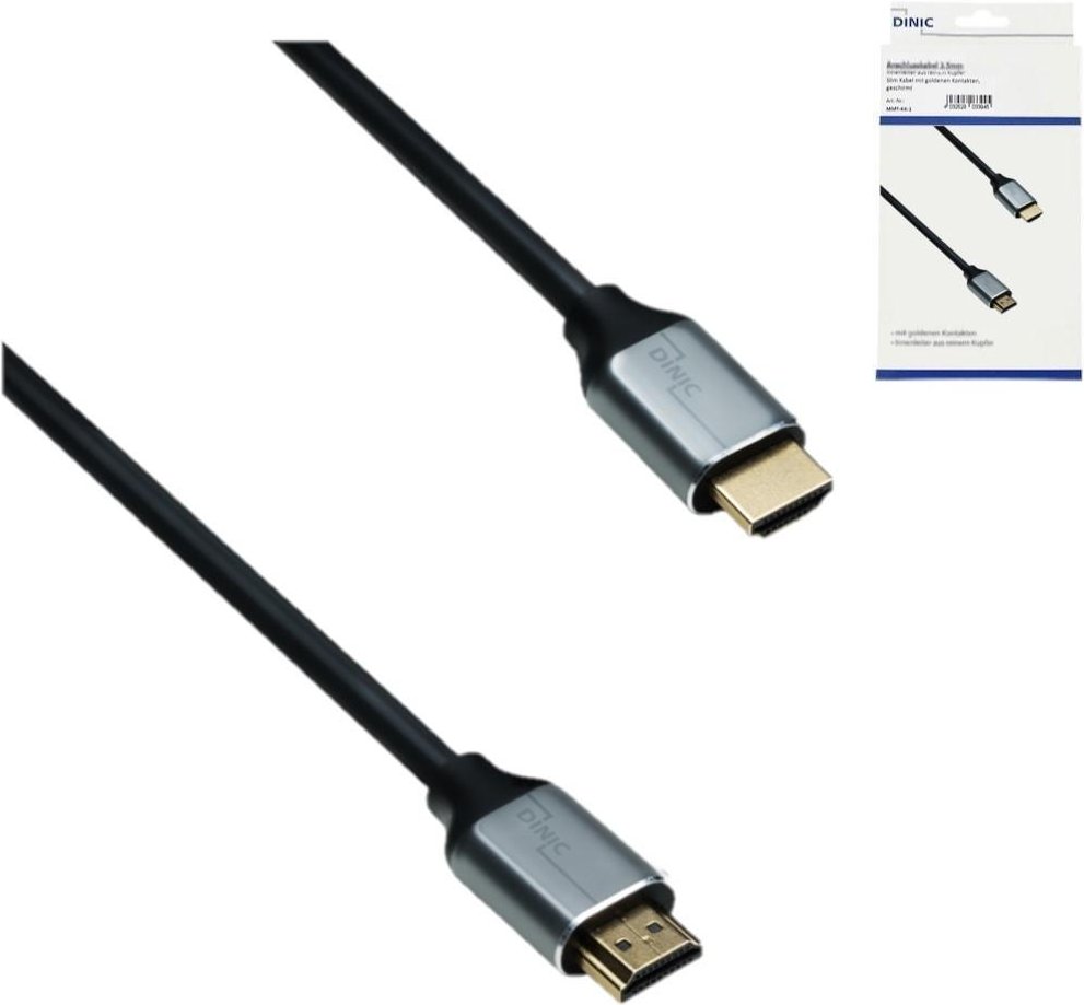 HDMI 2.1 Kabel, 2x Stecker, Aluminiumgehäuse, 3 m, 48 Gbps, 4K@120Hz, 8K@60Hz, 3D, HDR