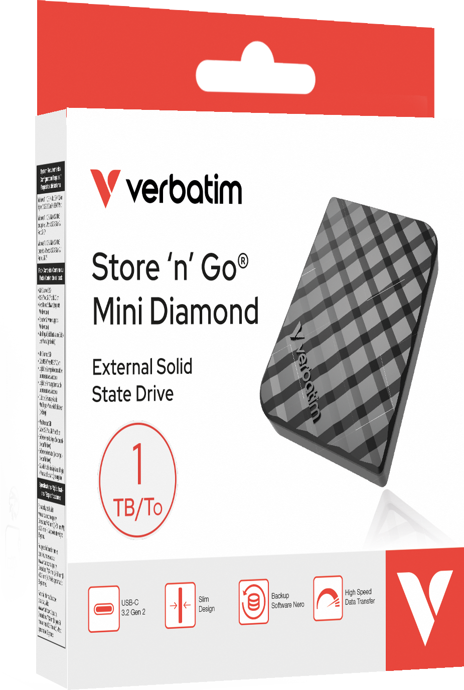 Store 'n' Go Mini Diamond SSD 1 TB, Schwarz