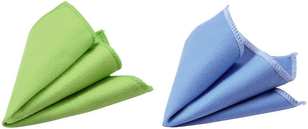 Universal-Mikrofaserreinigungstücher Doppelpack grün/blau (95872)