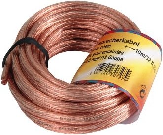 Lautsprecherkabel 2 x 2,5 mm², 10 m, Transparent (00062486)