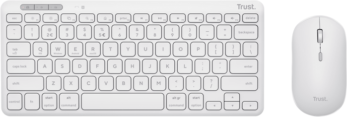 Lyra Funktastatur & Funkmaus für mehrere Geräte, Weiß