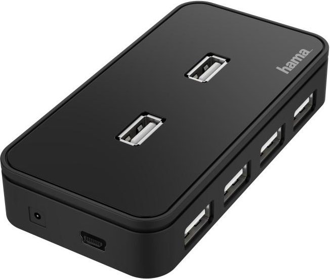 USB-Hub, 7 Ports, USB 2.0, 480 Mbit/s, inkl. Kabel und Netzteil (00200123)