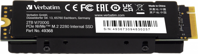 Vi7000 PCIe NVMe M.2 SSD 2TB, interne Gaming-Festplatte (49368)