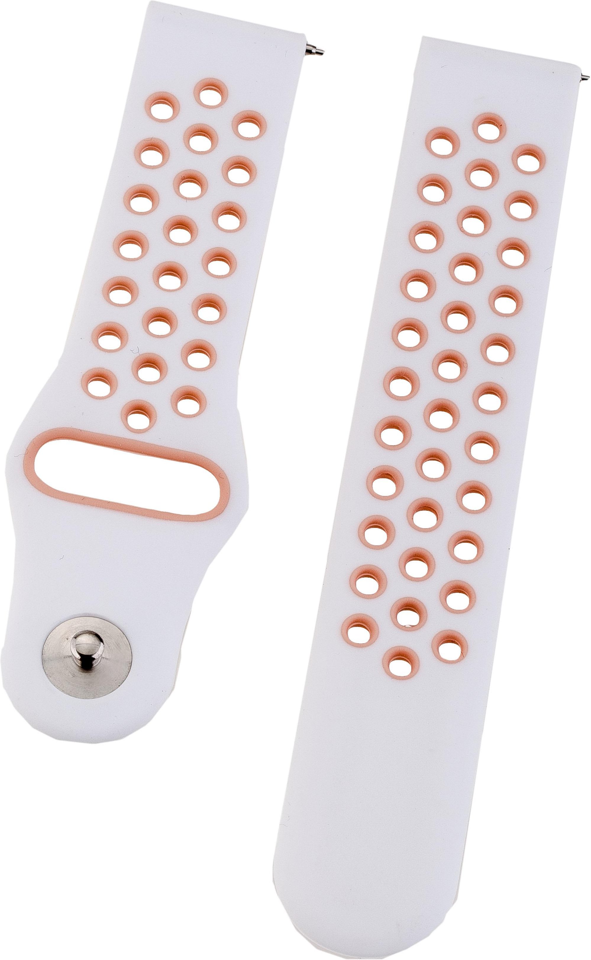 Armband 20mm Dual Silicon White/ Pink (17657)
