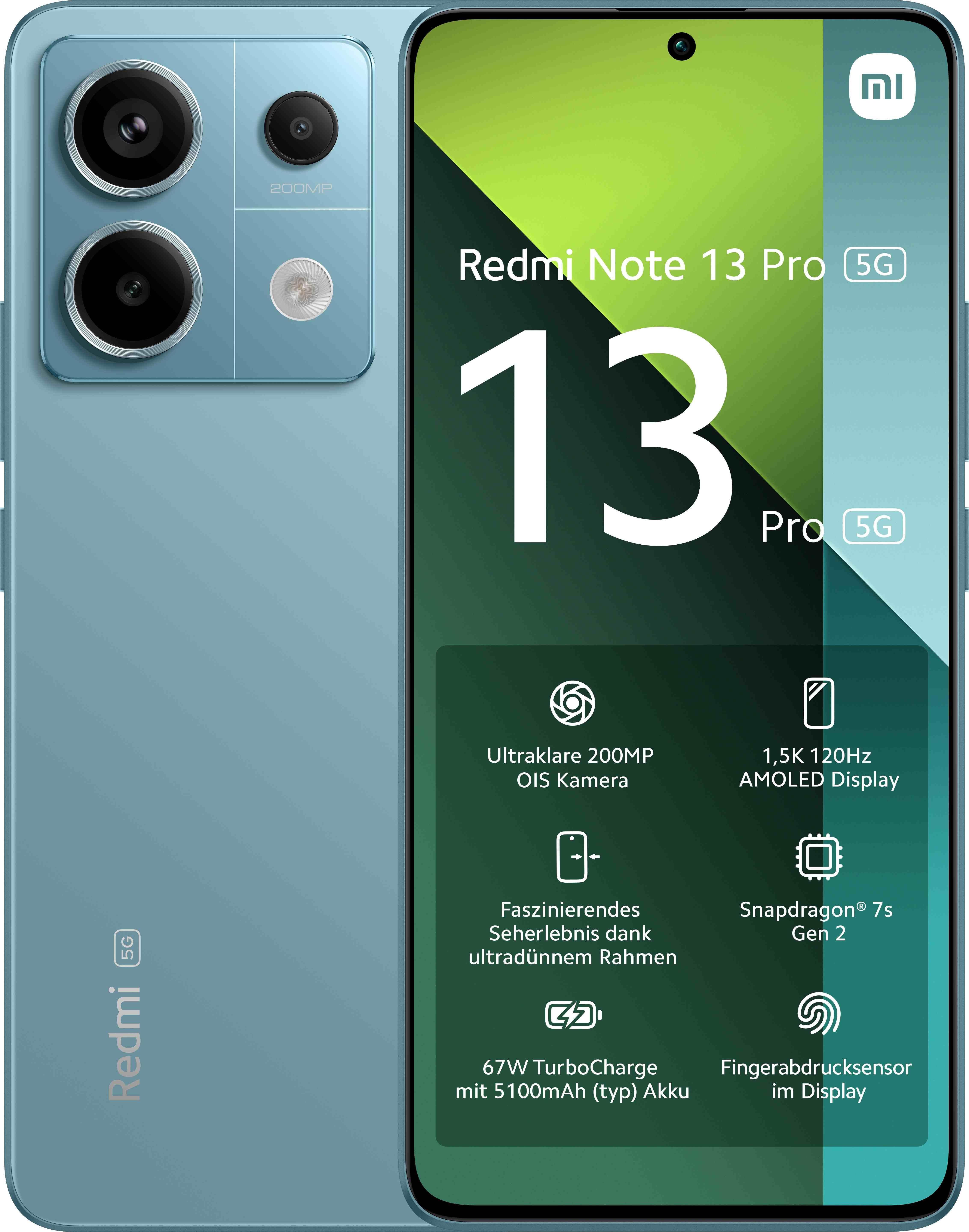 Thumbnail - Redmi Note 13 Pro 5G 8GB + 256GB Ocean Teal Smartphone