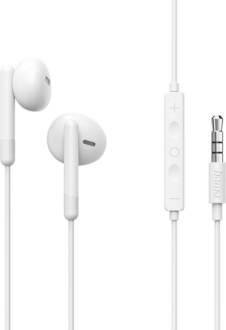 Kopfhörer "Noble", Earbuds, Mikrofon, Kabelknickschutz, 3,5-mm-Klinke, Weiß (00221801)