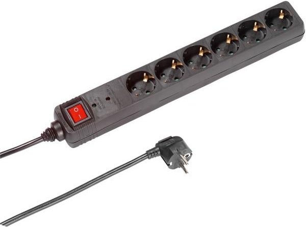 6-fach Steckdosenleiste mit Überspannungsschutz (37654)