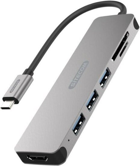 Adapter "CN-407", USB-C 3.1 auf HDMI™, 3xUSB-A 3.1, SD/microSD-Karten-Slot (00195727)