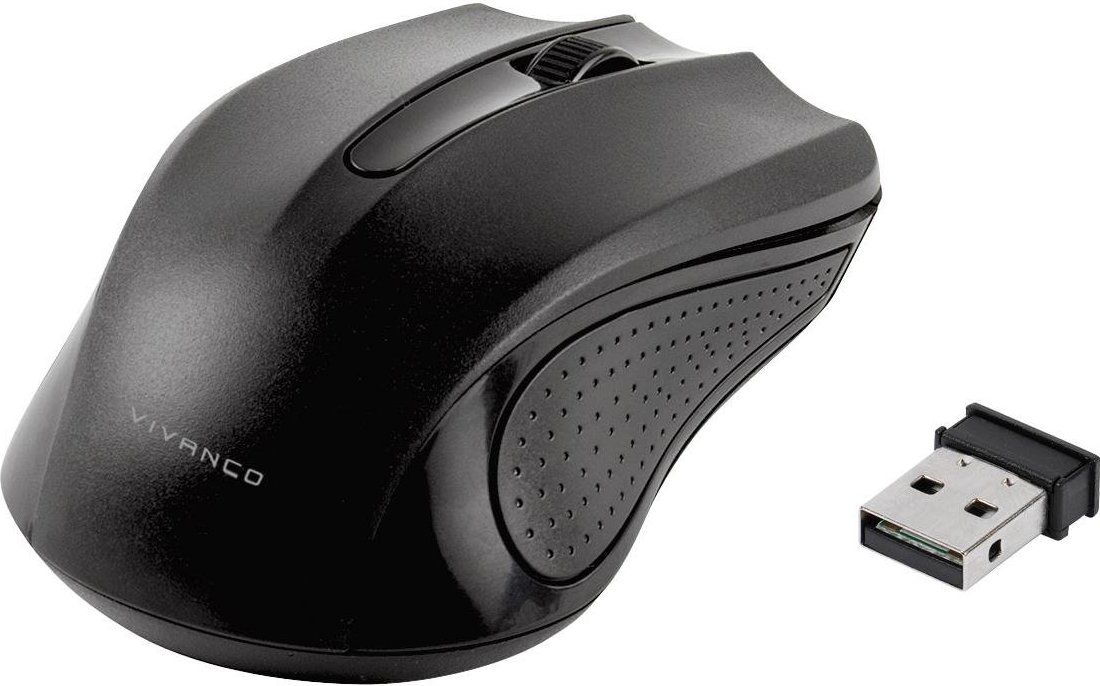 Kabellose Maus mit 1000 dpi USB-Empfänger, schwarz Maus