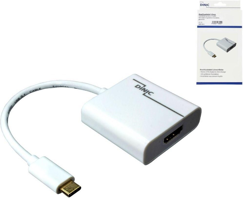 Adapter USB Typ C Stecker auf HDMI Buchse, 4K*2K@60Hz, HDR, weiß HDMI auf USB