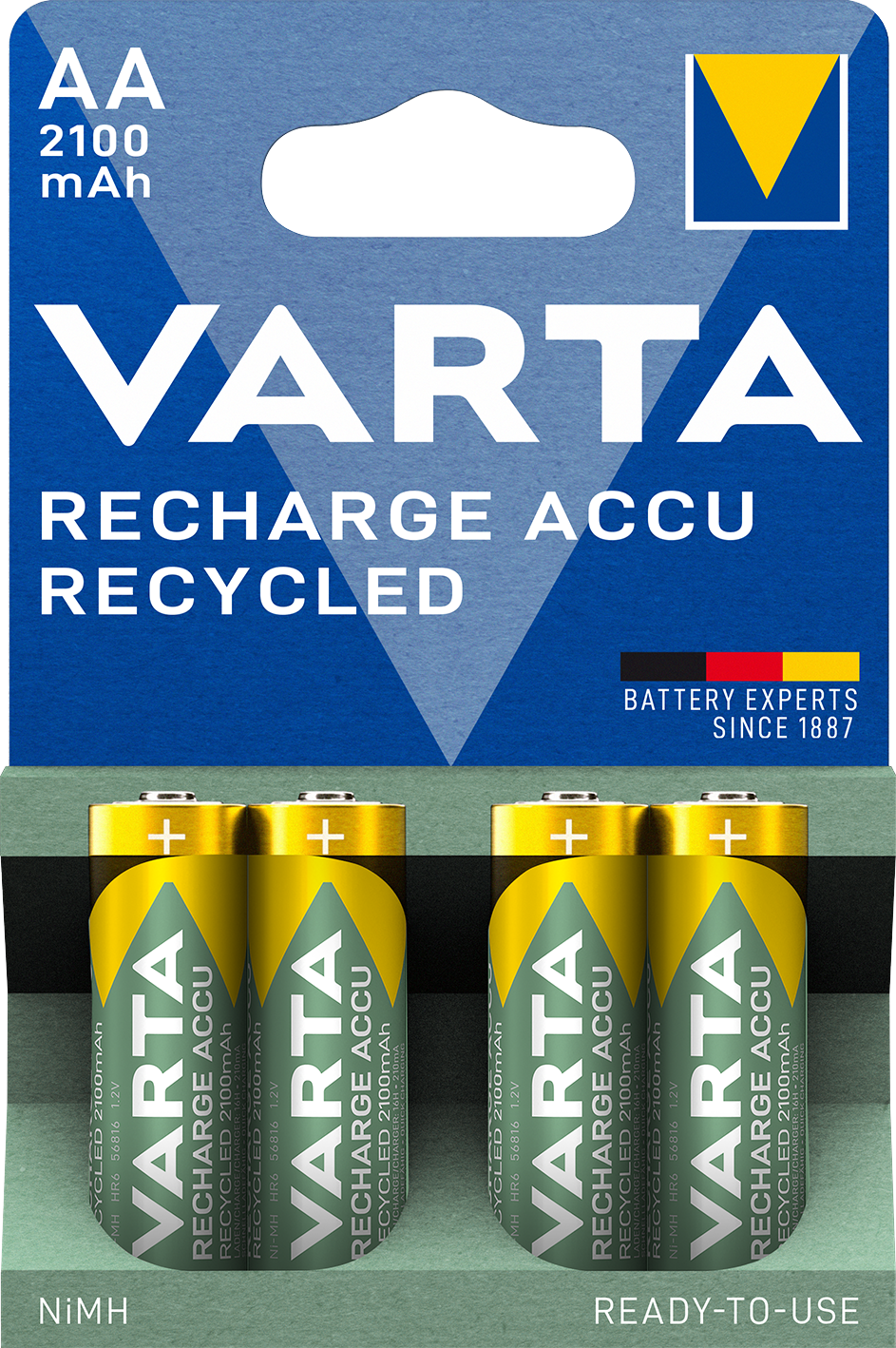 RECHARGE ACCU Recycled AA, 4er Blister Akku