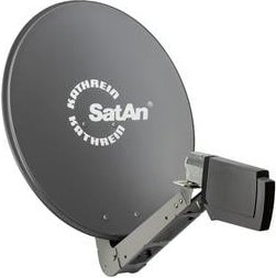 CAS70 grau Satellitenschüssel 60 cm mit Twin LNB