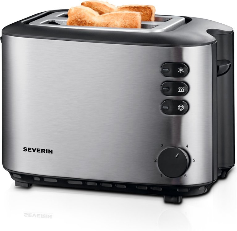 AT 2514 Edelstahl/schwarz Toaster