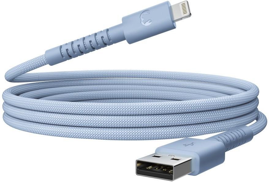 USB-A zu Lightning silicone geflochtenes Kabel "FlexWave" 2m, Vivid Blue (00231880)