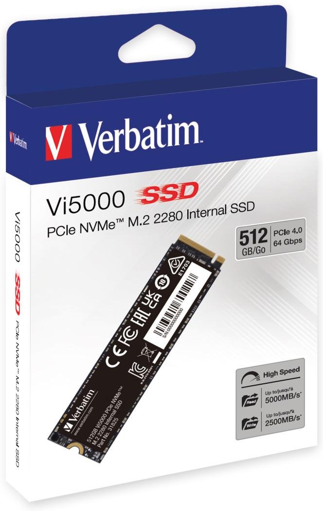 Vi5000 512 GB, PCI Express 4.0 3D NAND NVMe M.2 SSD