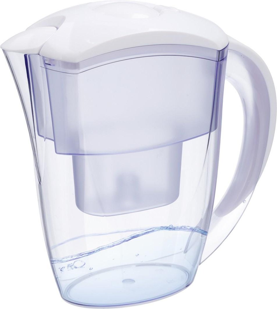 Wasserfilterkanne mit 1 Filterkartusche, 2,4 l, Weiß (00111251)