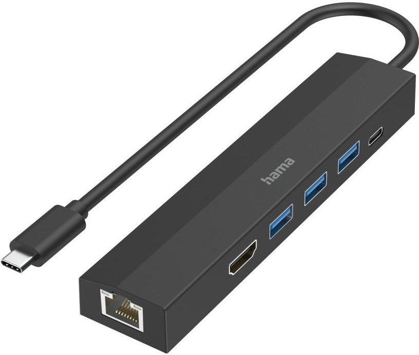 USB-C-Hub, Multiport, 6 Ports, 3x USB-A, USB-C, HDMI™, LAN/Ethernet (00200144)