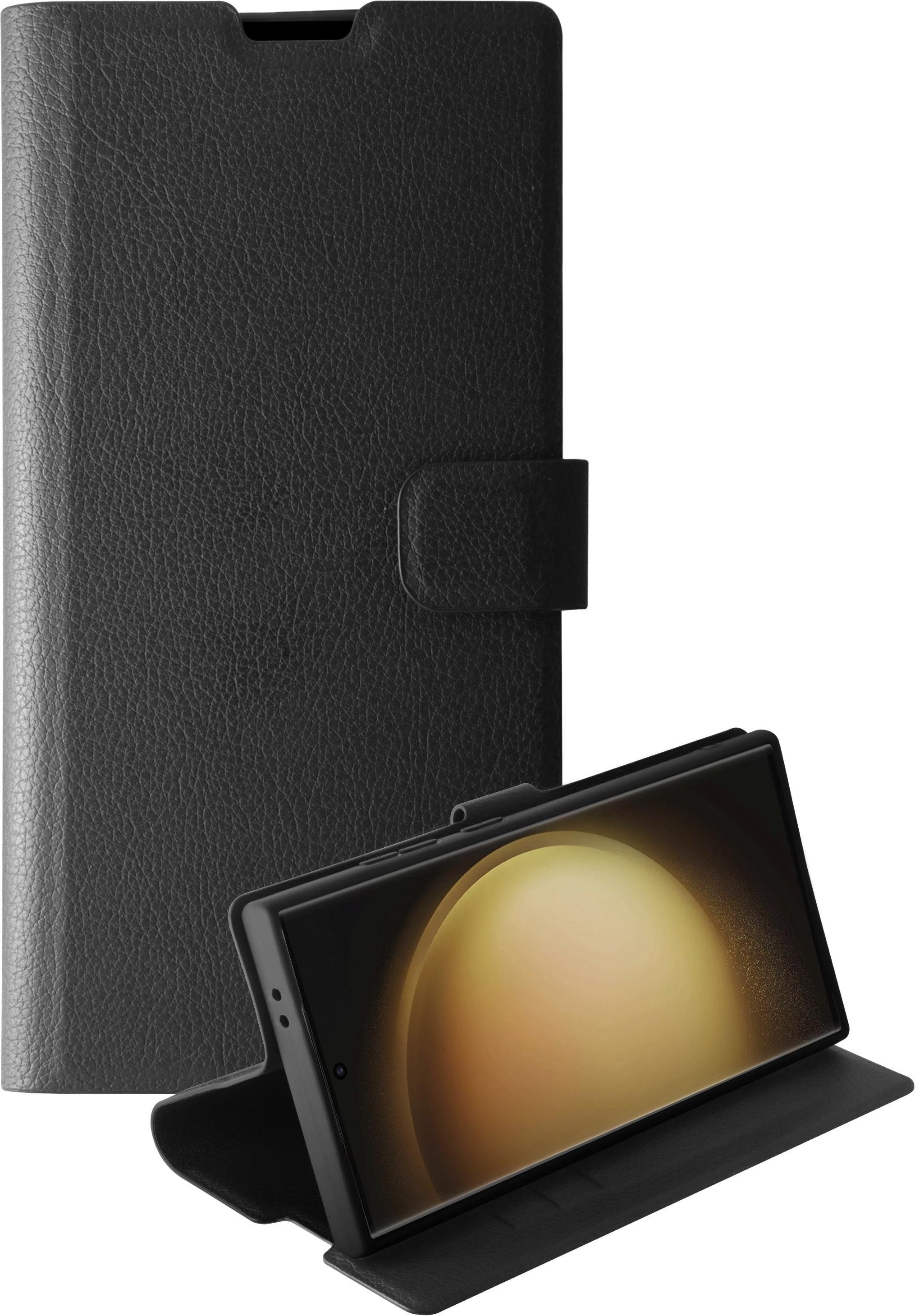 Premium Wallet, Book Cover für Galaxy S24 Ultra Schwarz (64075)