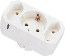 Multistecker, 3-fach, 2 Euro/1 Schutzkontakt-Kupplung, Weiß (00047688)