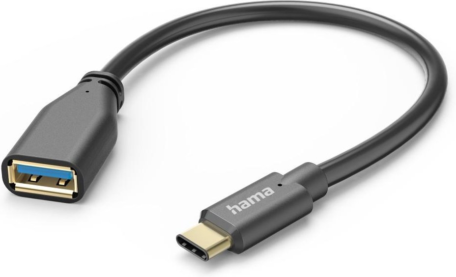 USB-Adapterkabel, OTG, USB-C-Stecker - USB-A-Buchse, 15 cm, Schwarz (00125105)