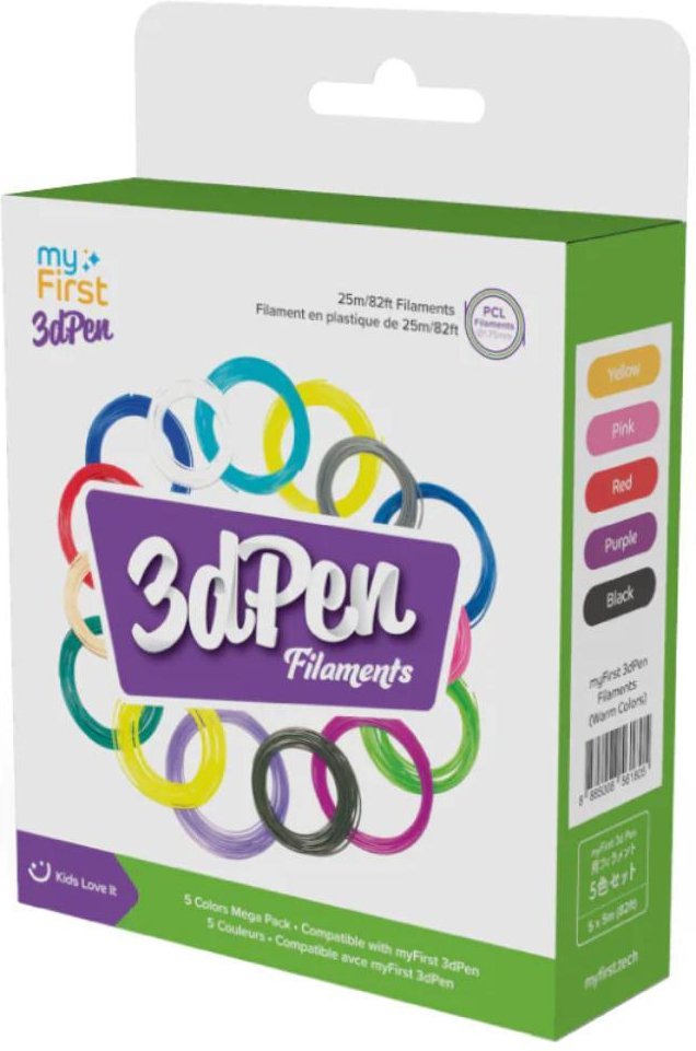 Thumbnail - 3D-Stift Filamente, warme Farben, 5er Pack