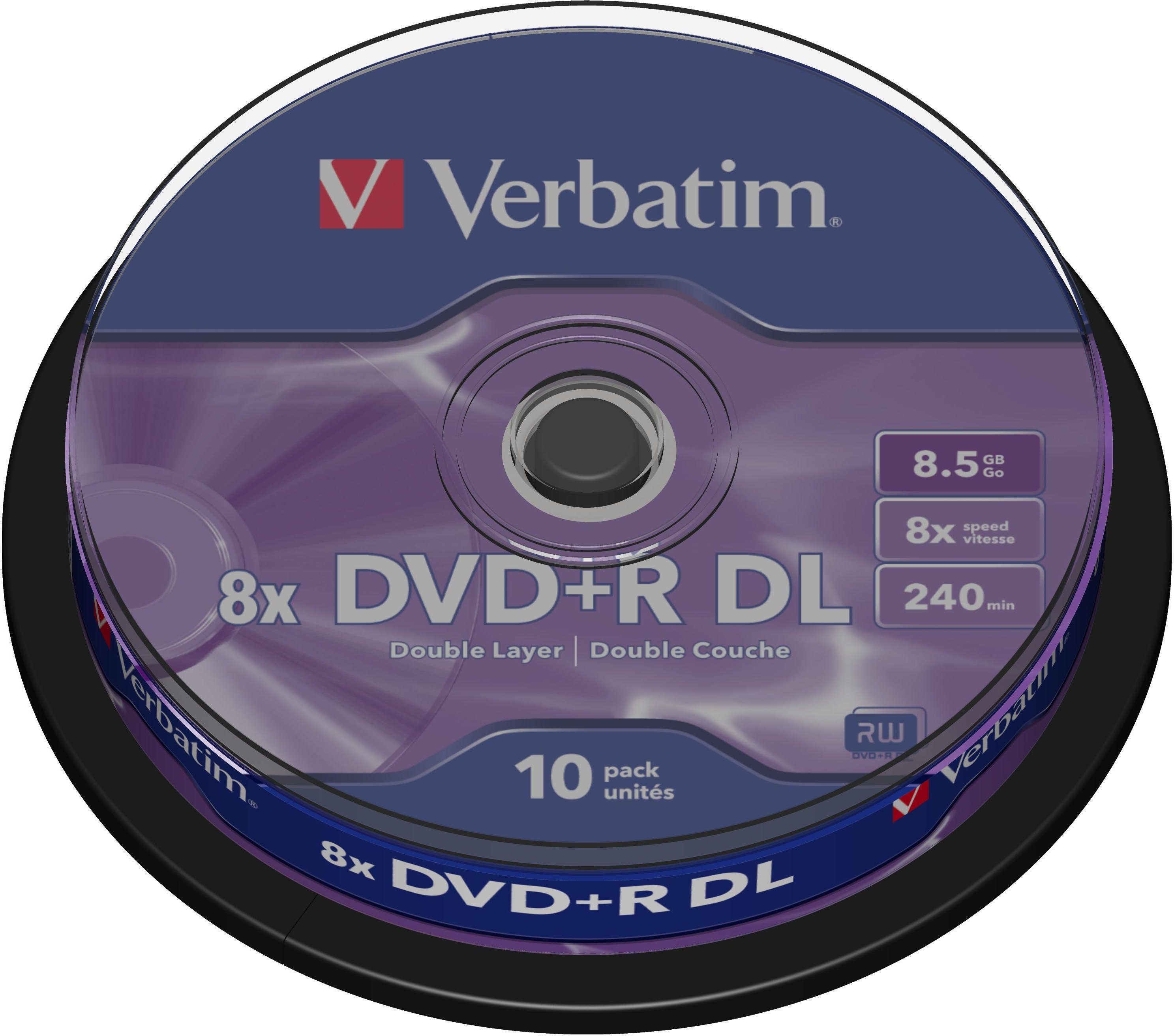 DVD+R Double Layer Matt Silver 8.5 GB, 8x, 10er DVD-Rohlinge