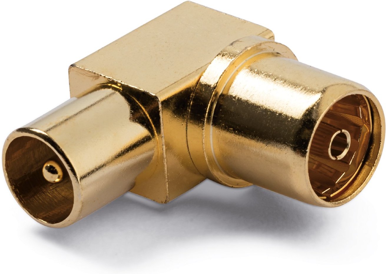 Koaxial - Winkeladapter, vergoldet (48077)